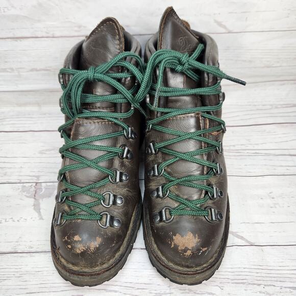 Danner Mountain Light II Women’s Size 7.5 Hiking Boots Brown Leather Green Laces - Picture 3 of 7